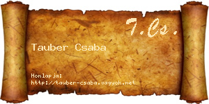 Tauber Csaba névjegykártya